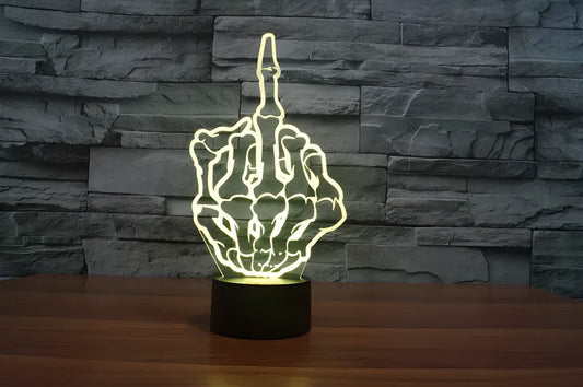 3D Visual LED Night Lights creating an optical illusion of a 3D hologram with colour-changing capabilities