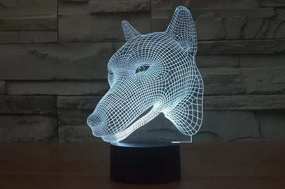 3D Visual LED Night Lights creating an optical illusion of a 3D hologram with colour-changing capabilities