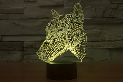 3D Visual LED Night Lights creating an optical illusion of a 3D hologram with colour-changing capabilities