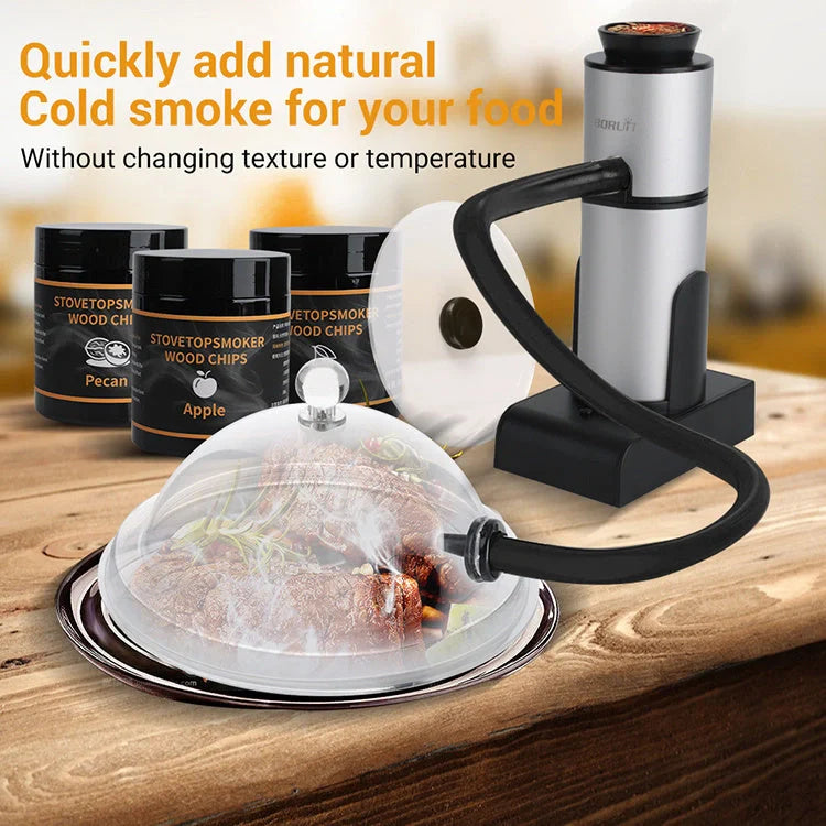 Premium charcoal smoking set with all accessories for creating delicious smoked dishes at home