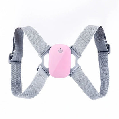 Smart Posture Corrector in pink, gray, and black LCD colors for spine alignment and back support