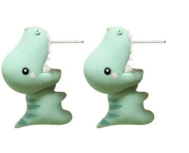 Playful animal bite earrings featuring dinosaur and whale designs, perfect for adding a quirky touch to your style.