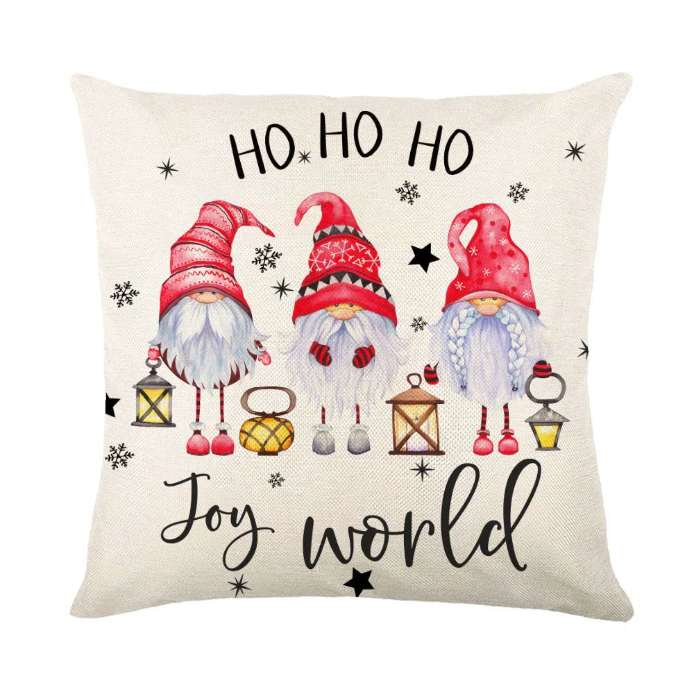 Festive Christmas pillow covers with snowflake pattern for cozy home decor