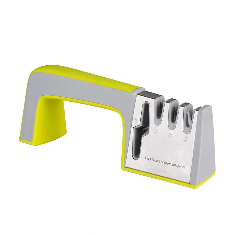 Stainless steel and ABS plastic fast knife sharpener in multiple colours