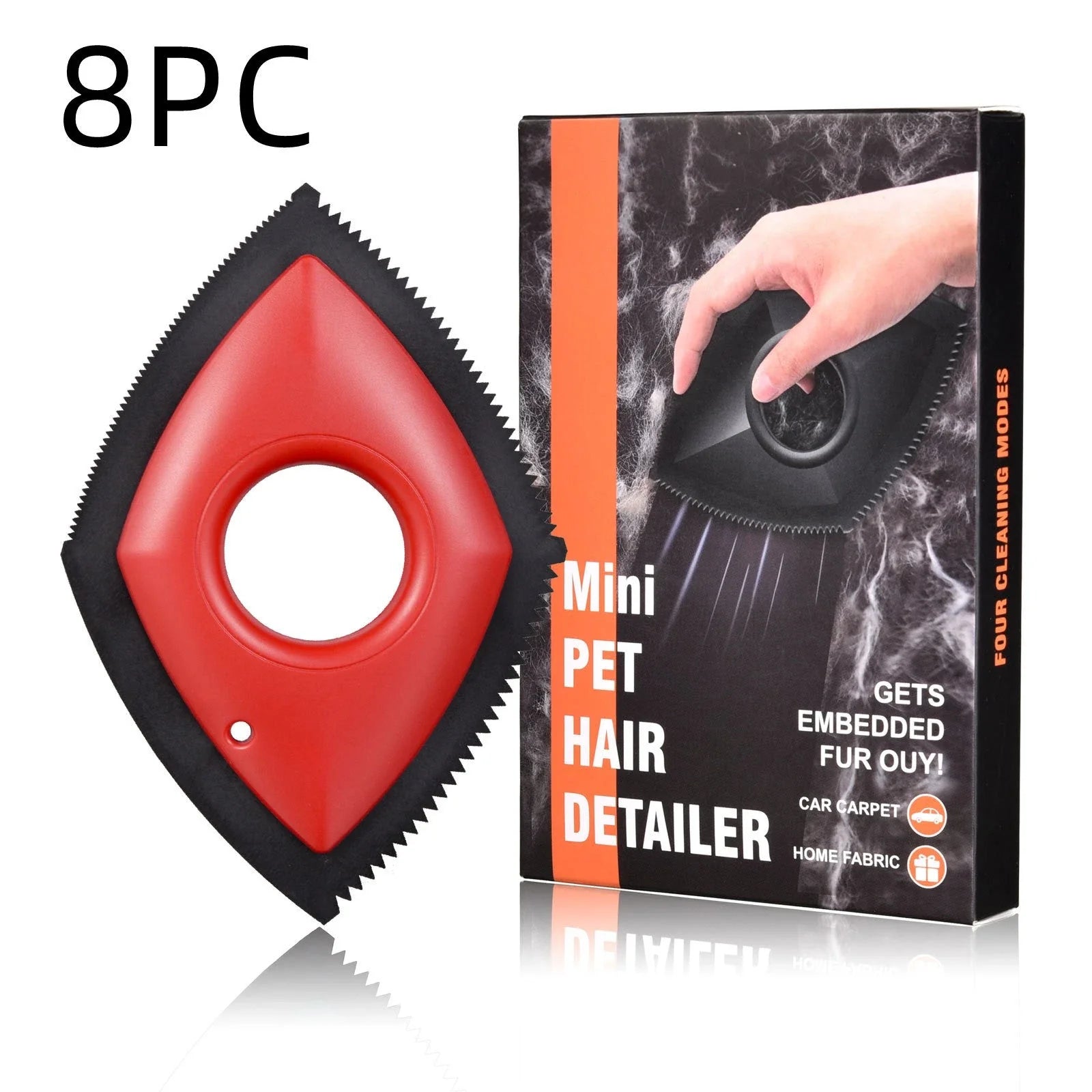 Versatile pet hair remover tool with adjustable cleaning modes for effective removal of cat and dog fur from cars, carpets, upholstery and more