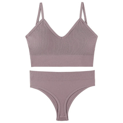 Wireless French triangle cup bra set for small chest push-up in various colours