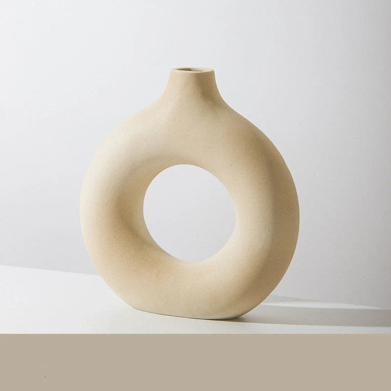 Elegant frosted porcelain biscuit vase for modern flower arranging