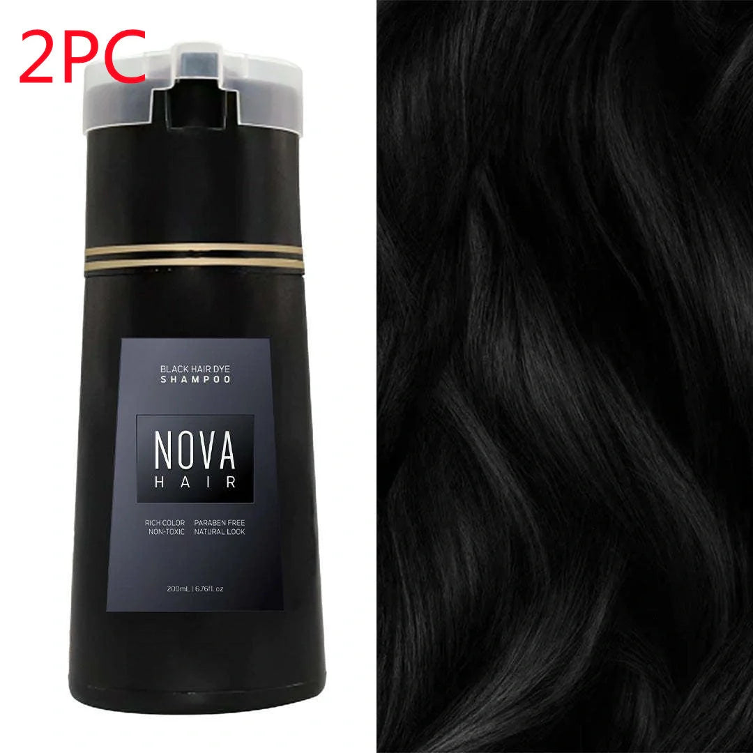 3-in-1 Hair Dye Shampoo for quick grey coverage and hair nourishment