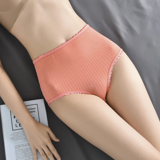 High waisted tummy control panties in milk silk for a smooth silhouette