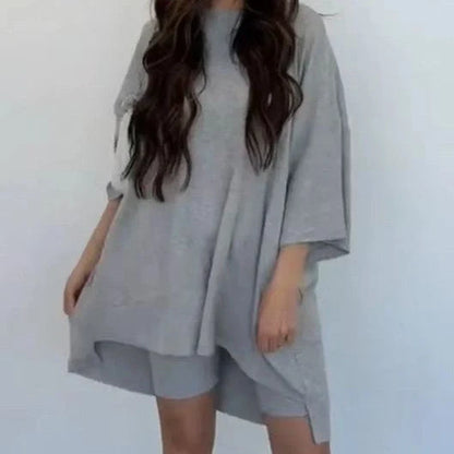 Stylish viscose tee and shorts set in a range of sophisticated colours, perfect for the modern UK woman's wardrobe