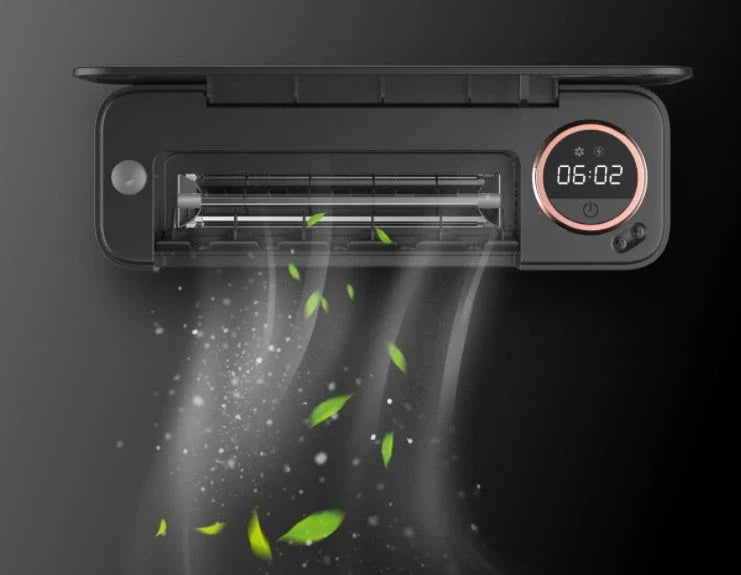 Rechargeable UV Sterilizing Toothbrush Holder with LED Display and Wall-Mounted Design