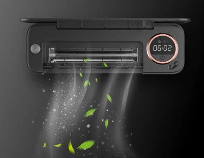 Rechargeable UV Sterilizing Toothbrush Holder with LED Display and Wall-Mounted Design