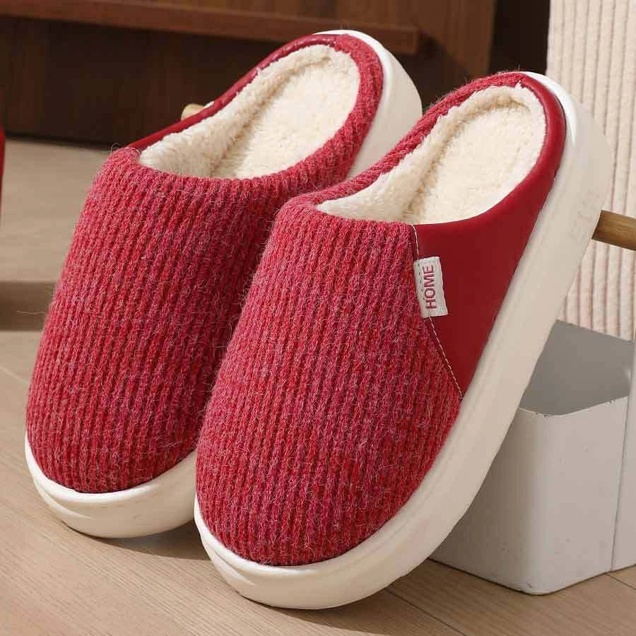 Cosy Plush Bedroom Slippers with Thick Non-Slip Sole for Men and Women