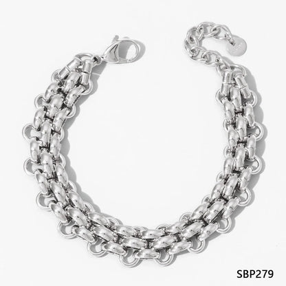 Elegant stainless steel electroplated bracelet for women, perfect for any occasion.
