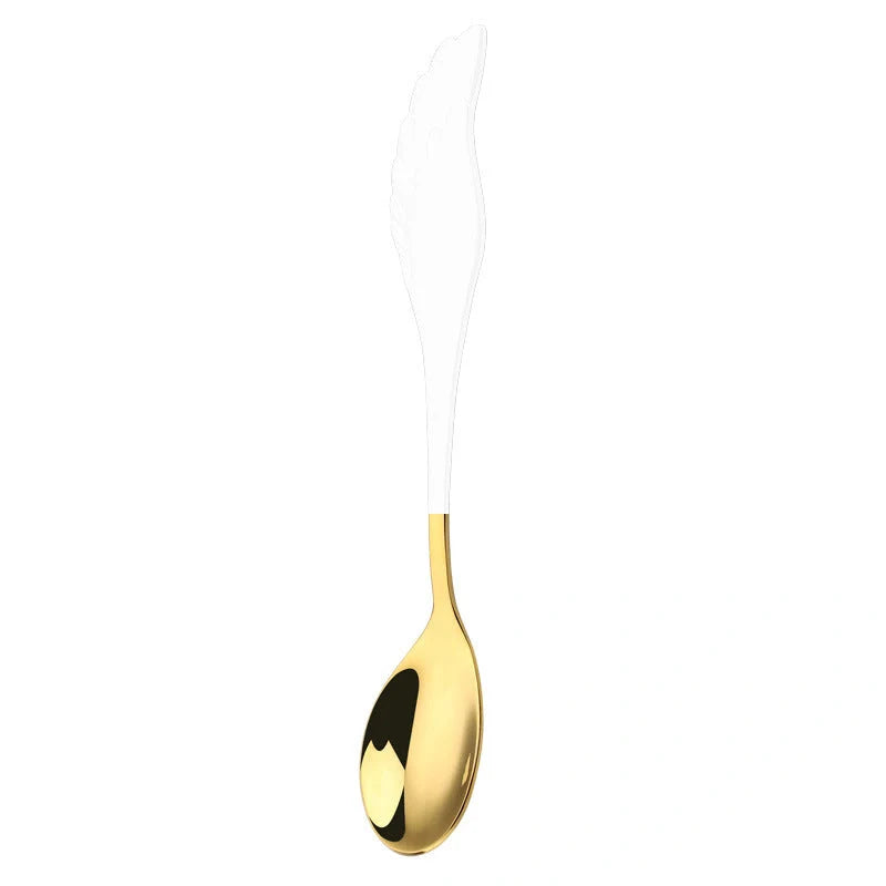 304 stainless steel Angel Wing spoon and fork set in various finishes