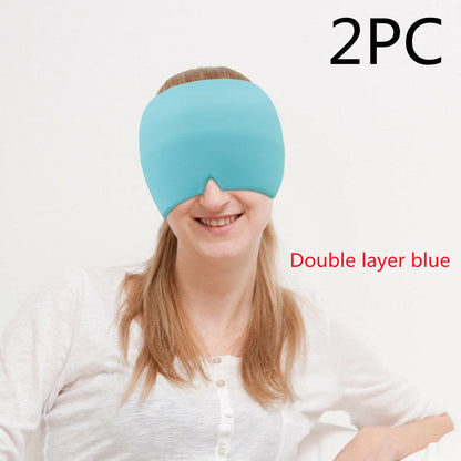 Soothing Ice Therapy Eye Mask for Headache and Migraine Relief, Flexible Gel Material, Adjustable Strap