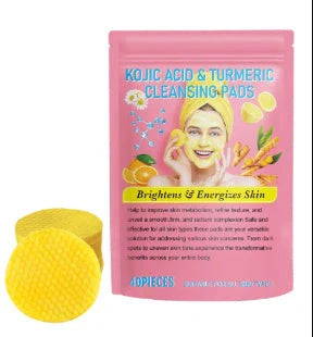 Turmeric Kojic Acid Cleansing Pads for radiant and clear skin