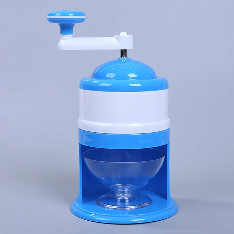 Portable manual ice crusher with stainless steel blade for smoothies and drinks