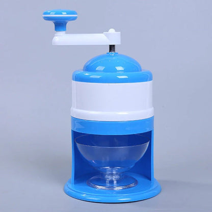 Portable manual ice crusher with stainless steel blade for smoothies and drinks