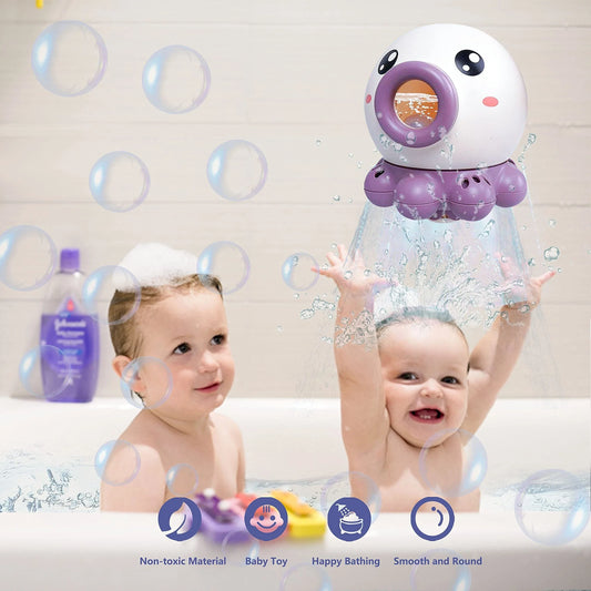Octopus Fountain Bath Toy with spinning water spray for interactive water play