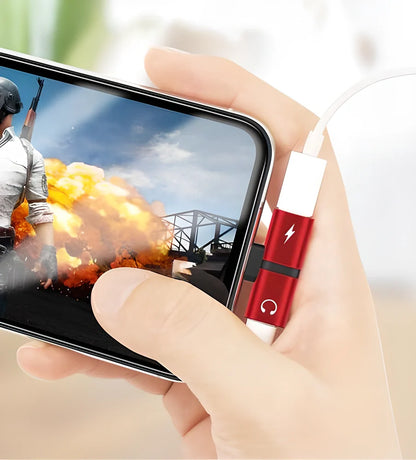 4-in-1 iPhone Lightning Adapter with multiple functions including music playback, charging, calling, and device control
