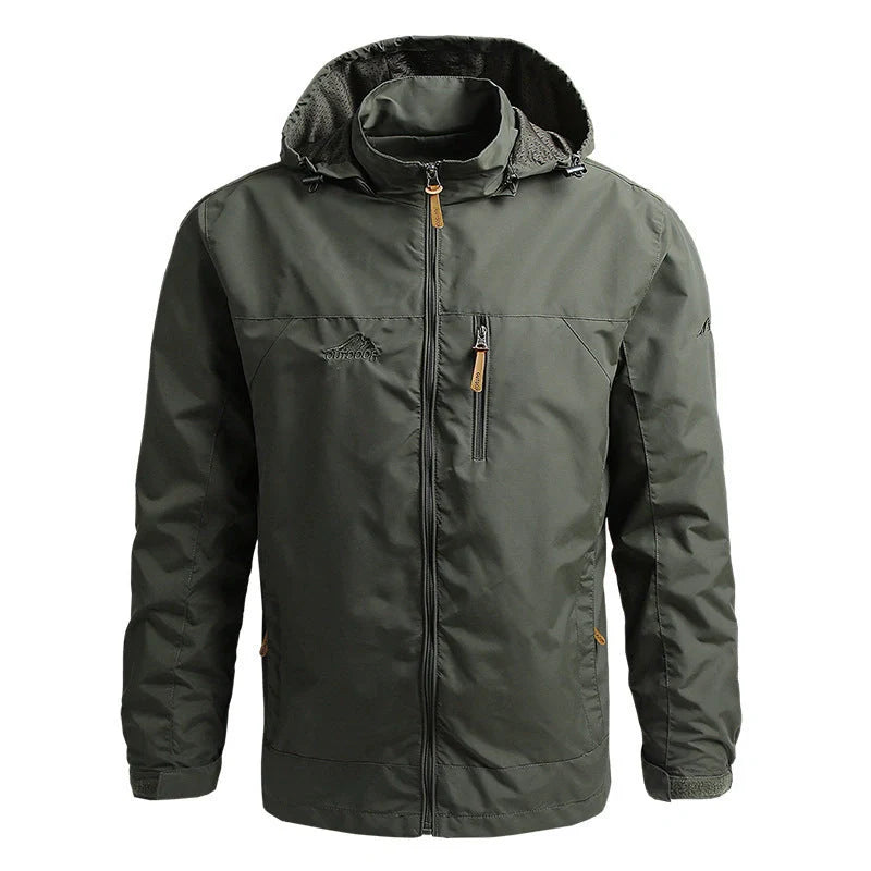 Men's hooded mountaineering windbreaker in various colours and sizes