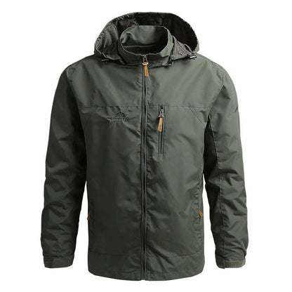 Men's hooded mountaineering windbreaker in various colours and sizes