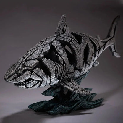 Hand-painted resin animal sculpture in cartoon style, perfect for home decor