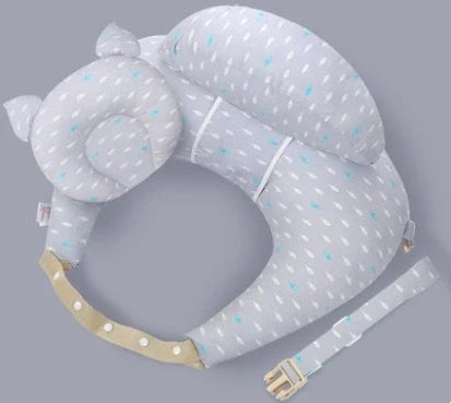 Multifunctional nursing pillow with adjustable cushion and washable cover in various colors