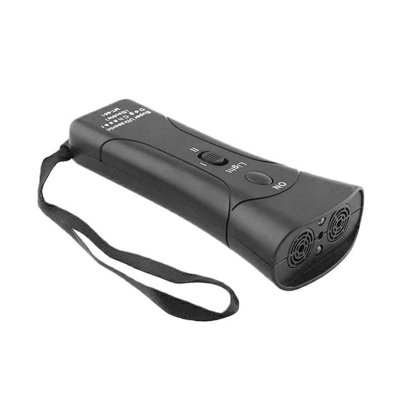 3-in-1 Anti Barking Dog Training Device with ultrasonic repeller and LED flashlight