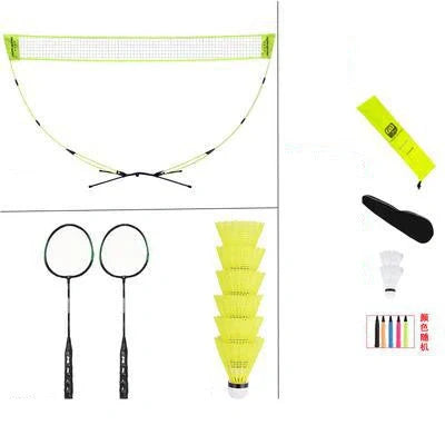Professional portable foldable badminton net with carbon fiber frame in fluorescent green