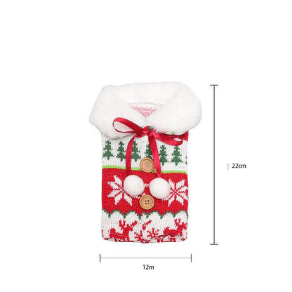 Festive Christmas wine bottle socks in vibrant colours, 14cm x 31cm