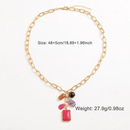 Elegant zinc alloy geometric pendant necklace for women with a unique design