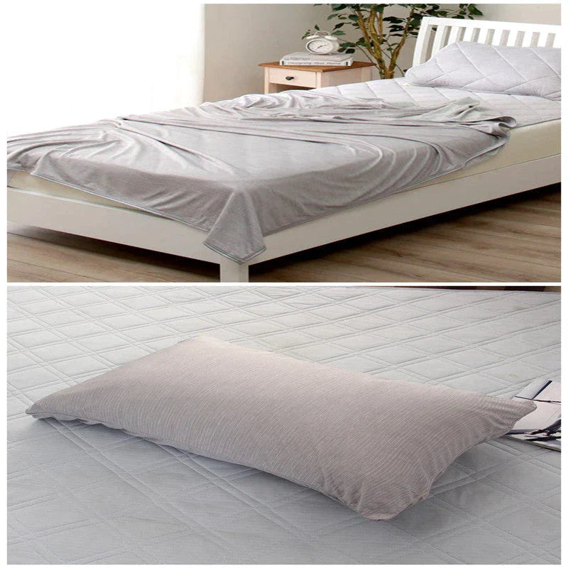 A premium polyester cooling blanket with innovative Japanese cooling fibers that provides refreshing temperature regulation for a comfortable sleep experience
