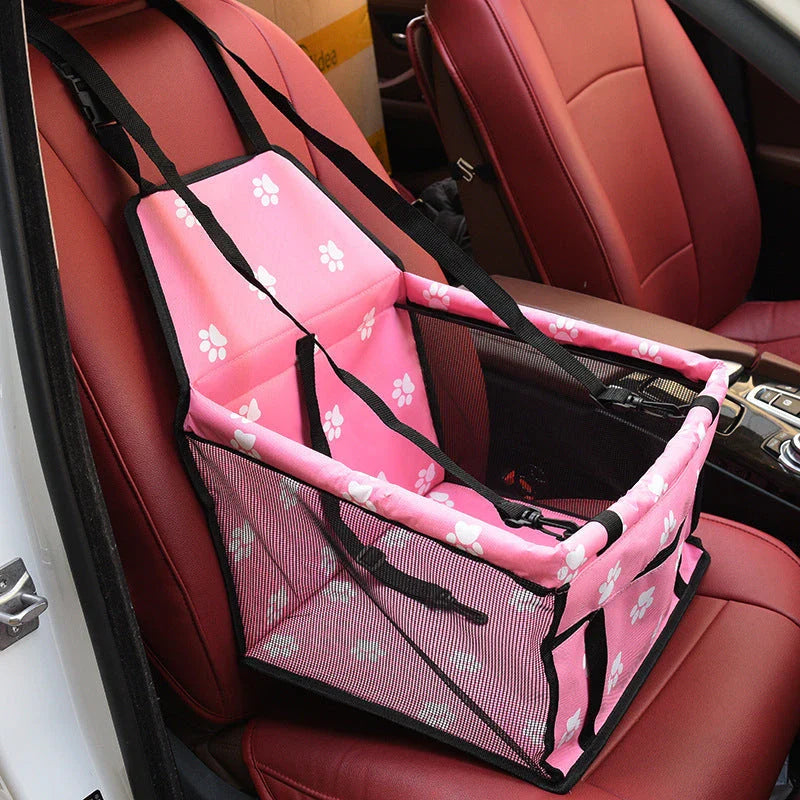 Robust pet car seat cover with double-layer protection, made of high-quality polyester and Oxford cloth for durability and comfort