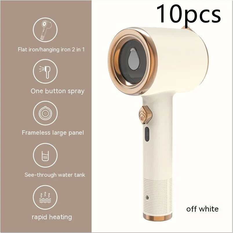 Compact handheld garment steamer with titanium soleplate for wrinkle-free clothes on the go