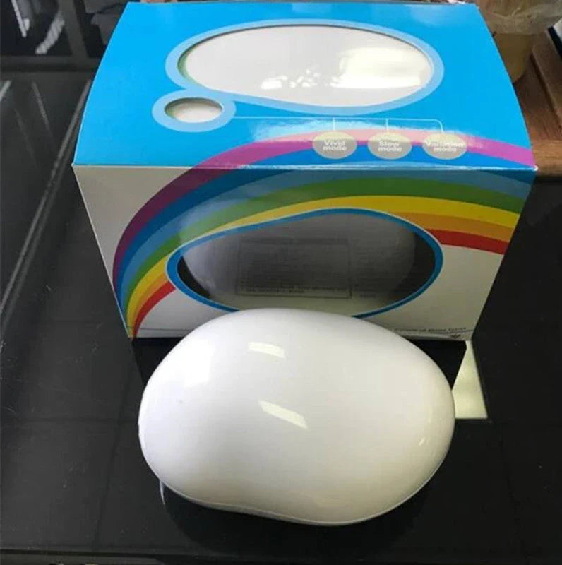 Enchanting egg-shaped table lamp with rainbow projection and 3 lighting modes