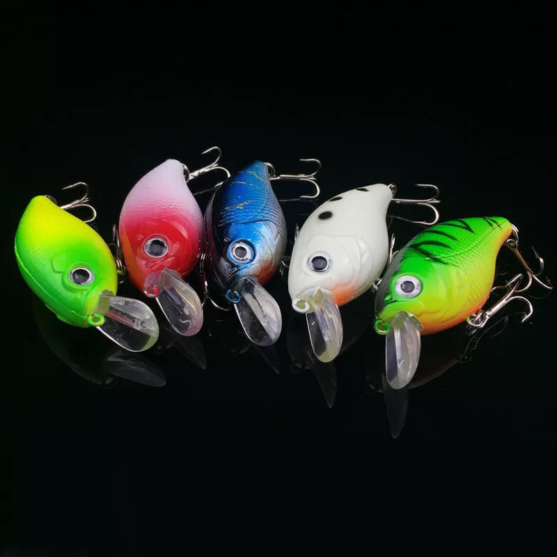 WALK FISH 5Pcs Fishing Lure Set with five vibrant minnow baits for effective fishing