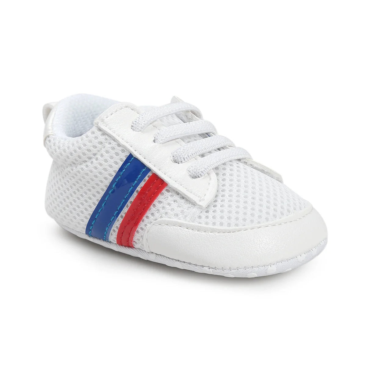 Soft PU leather non-slip baby moccasins for first walkers in brown