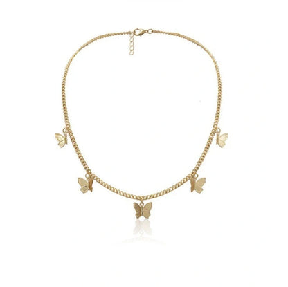 Fashion OL All-match Insect Style Pendant Necklace in gold and silver finishes with adjustable chain