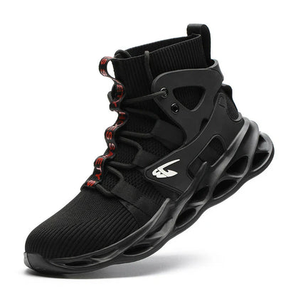 Men's steel toe work boots with puncture-resistant and breathable construction for maximum safety and comfort on the job site