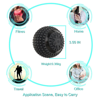 Premium vibrating massage ball with 4 adjustable vibration modes for muscle relaxation and recovery