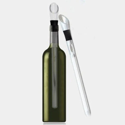 Premium stainless steel wine chiller with sleek design, keeps wine at optimal temperature for up to 45 minutes