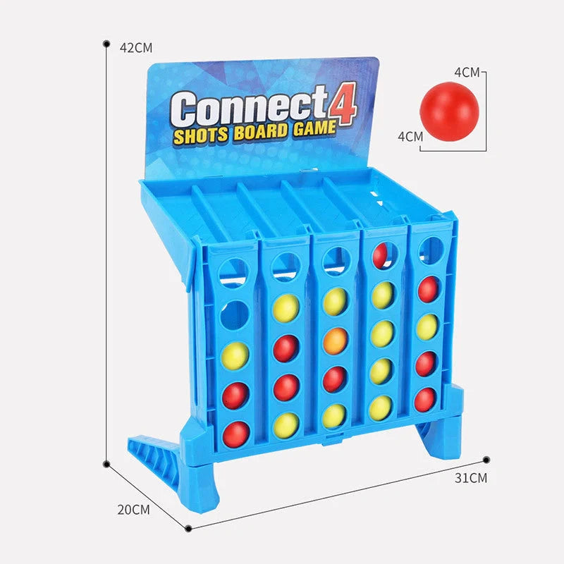 Connect 4 Shots Bouncing Ball Game for parent-child interaction, blue color