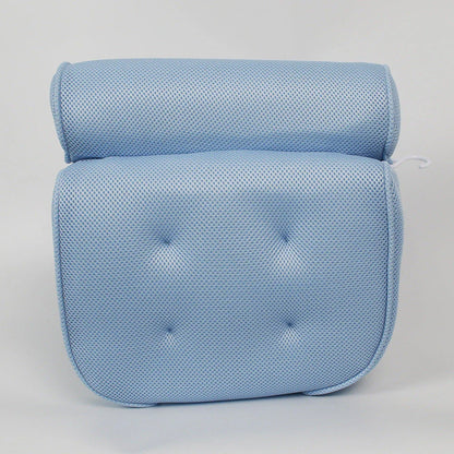 Luxury therapeutic bath pillow with 3D mesh, orthopaedic support, and powerful suction cups for ultimate relaxation and comfort