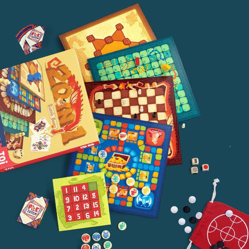 20 in 1 Classic Game Chess Party Toy for Kids - Educational Board Games Set