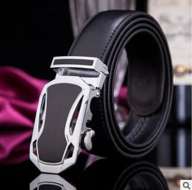Premium leather automatic buckle belt in multiple styles and sizes