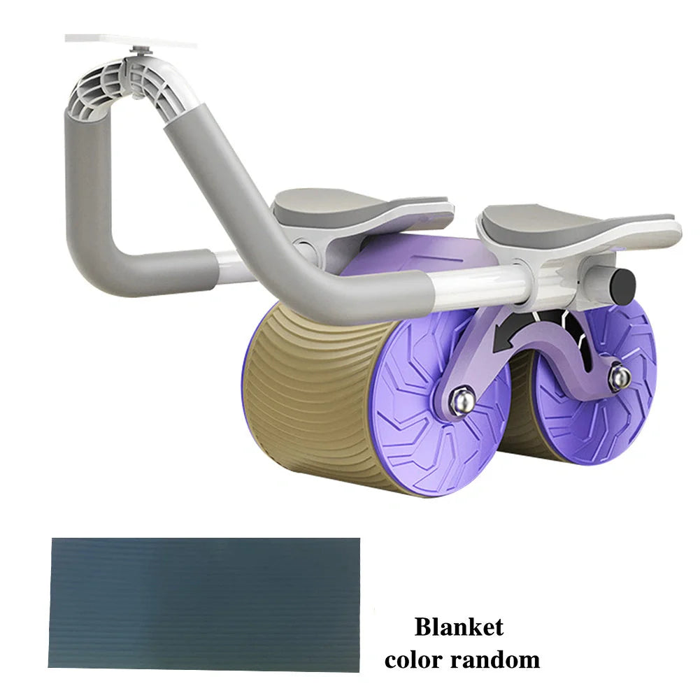 2-in-1 Exercise Belly Wheel with smart counting feature for indoor fitness