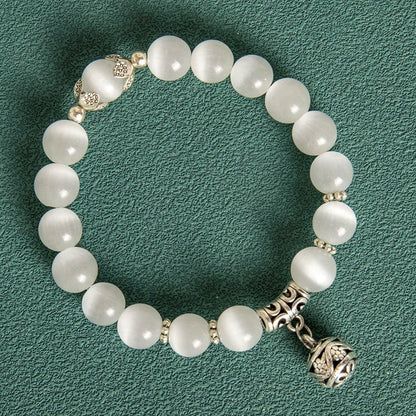 Elegant 10mm hollow ball Korean-style crystal opal bracelet in various colours