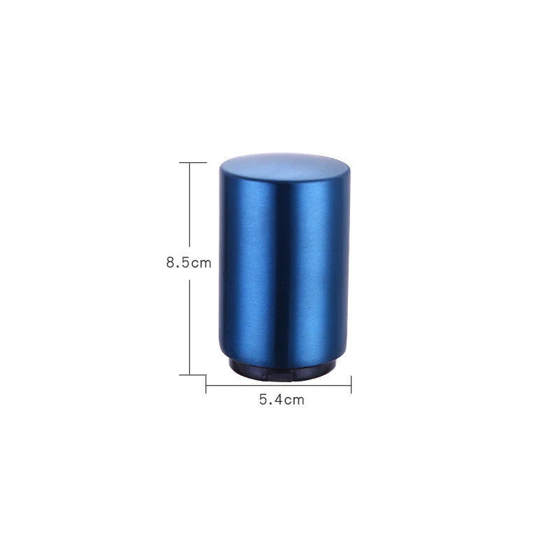 Portable magnetic automatic beer bottle opener in brushed stainless steel finish